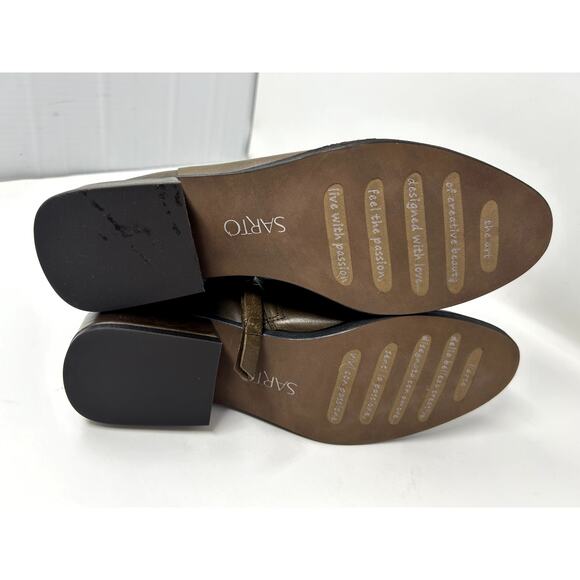 Franco Sarto Womens SARTO Nemi Bootie Boots Shoes Olive Leather 7 M - Picture 7 of 7